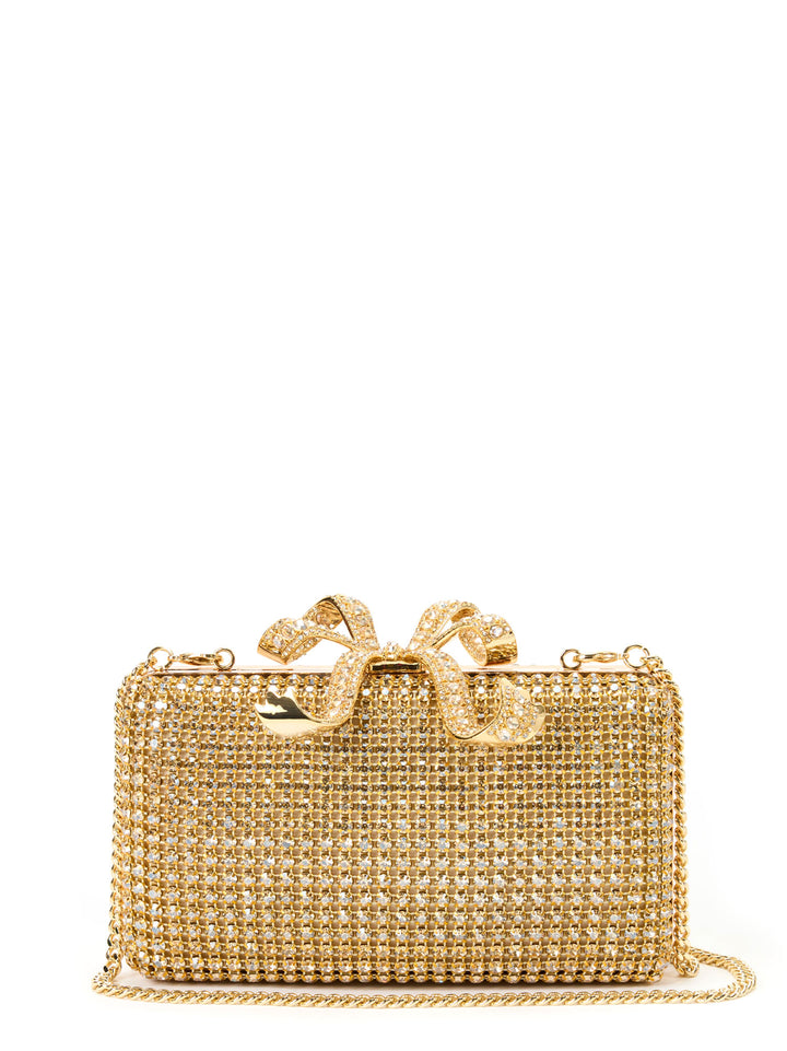 Clutch with all-over rhinestones