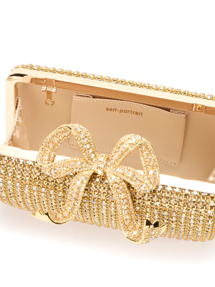 Clutch with all-over rhinestones