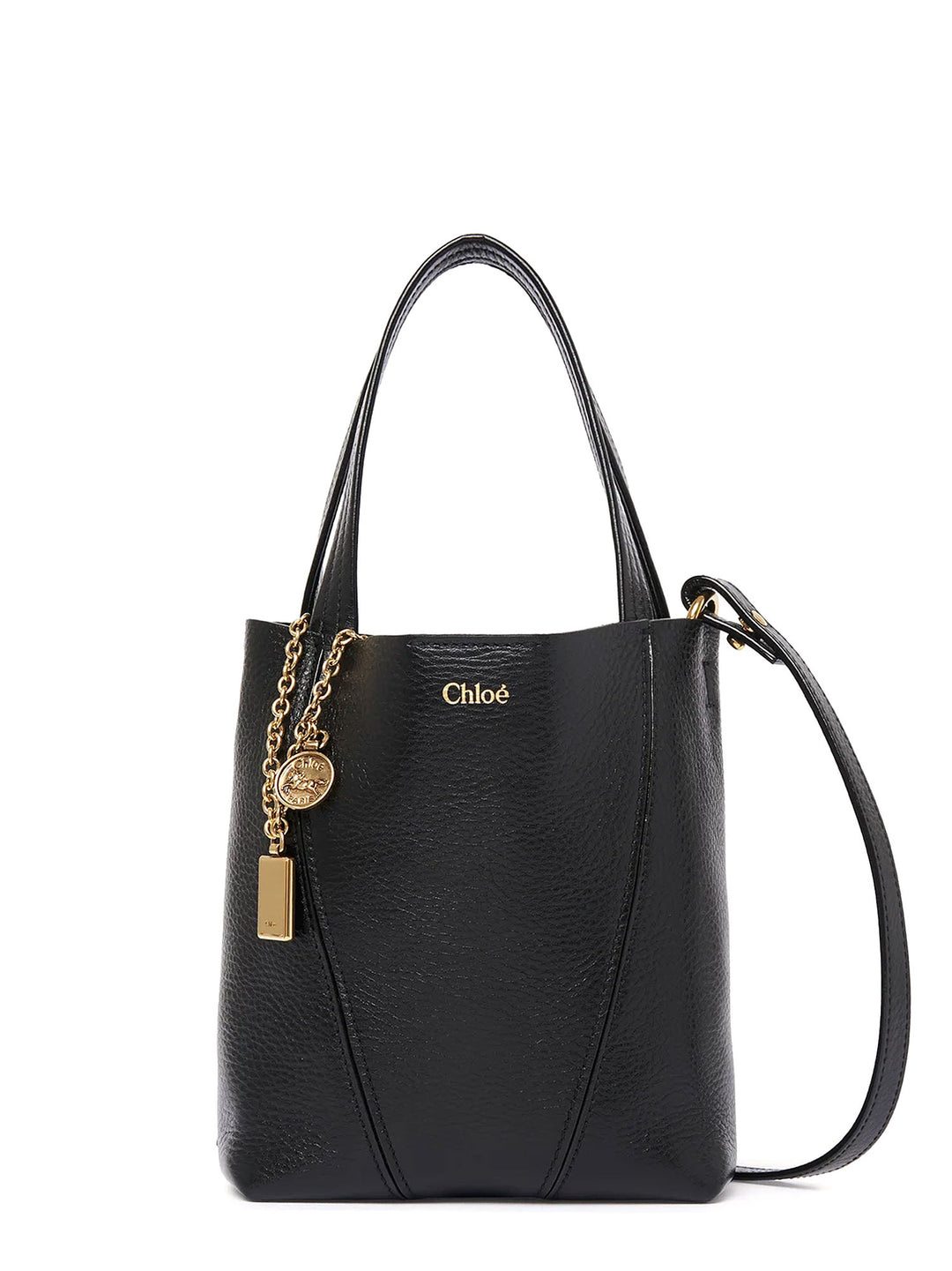 Spin leather shoulder bag with Chloé Logo detail