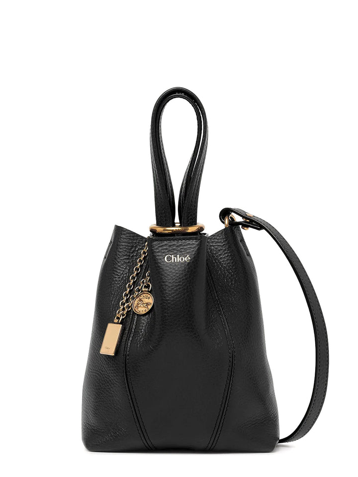 Spin leather shoulder bag with Chloé Logo detail