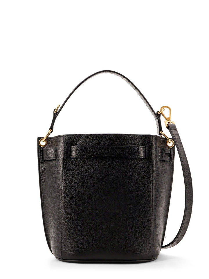 CrossBody leather bucket bag