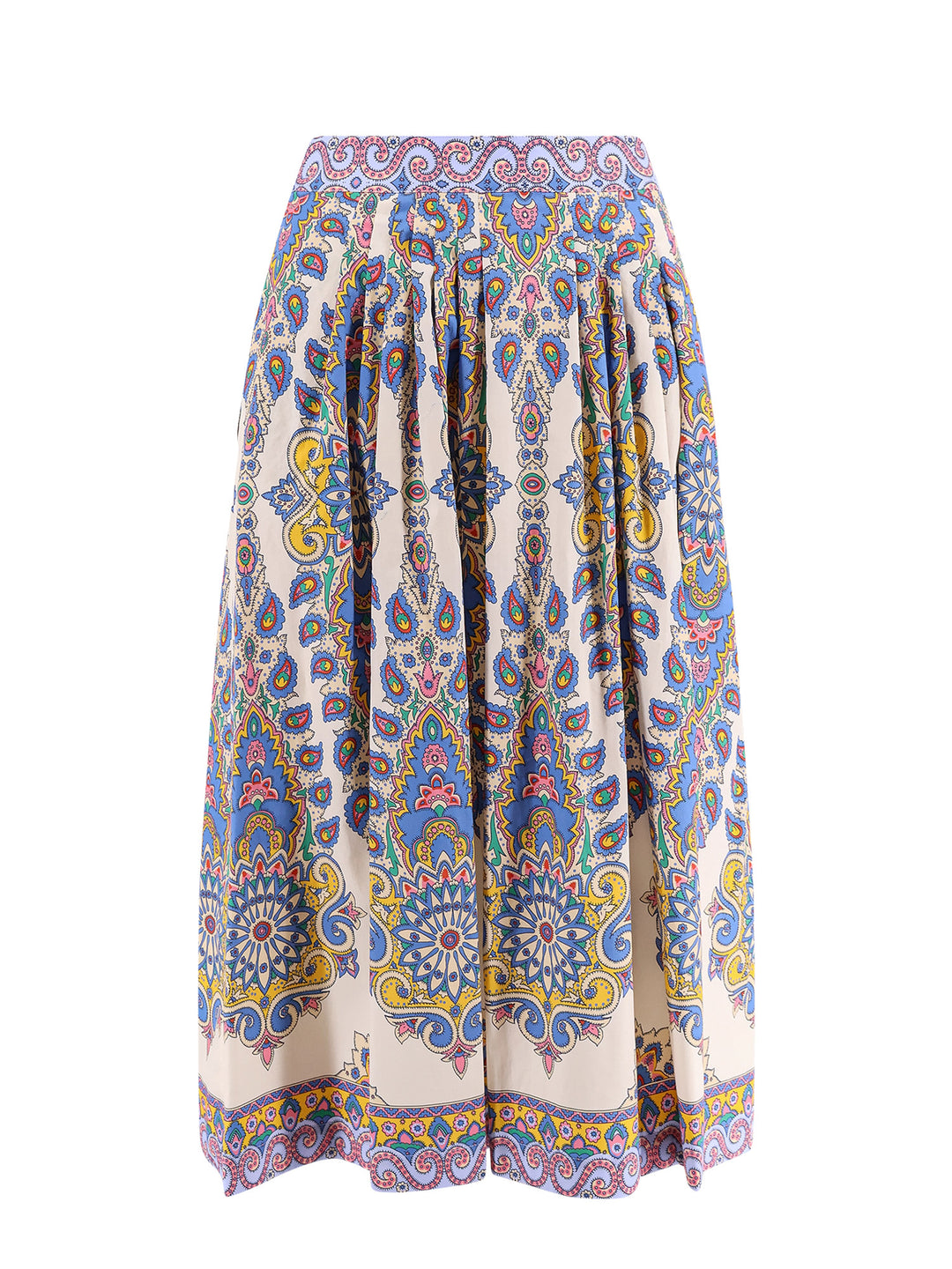 Cotton skirt with multicolor print