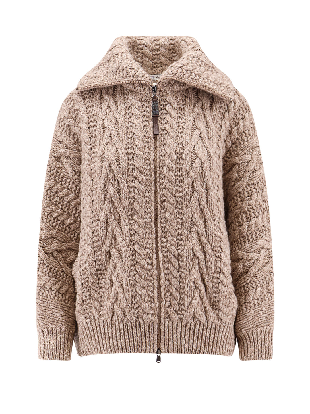 Wool and cashmere cardigan with iconic jewel detail