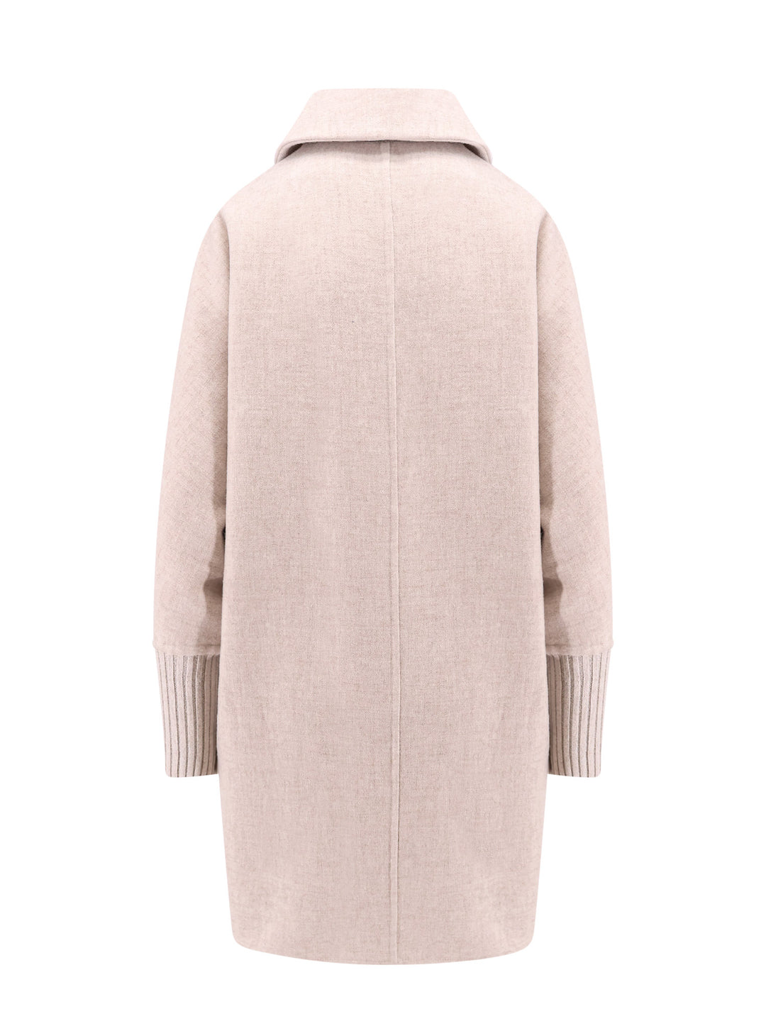 Oversize cashmere coat with maxi cuffs