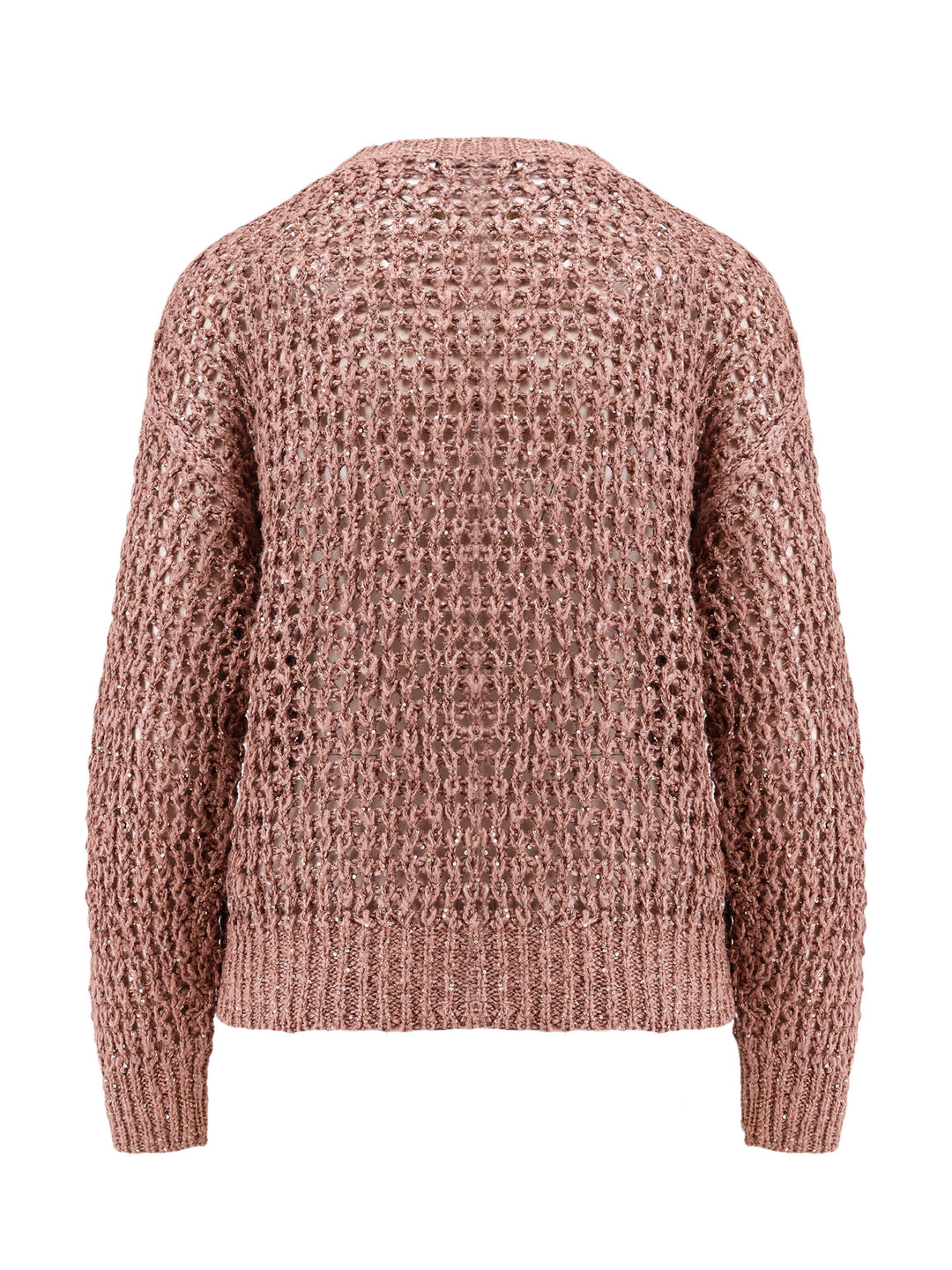 Perforated silk and linen sweater