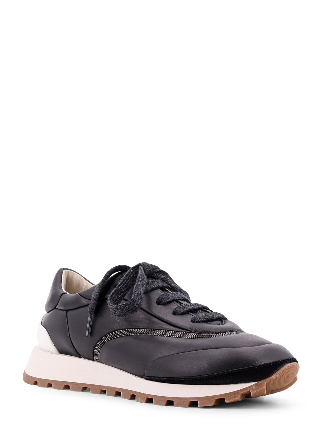 Leather sneakers wirh Precious Stripe detail