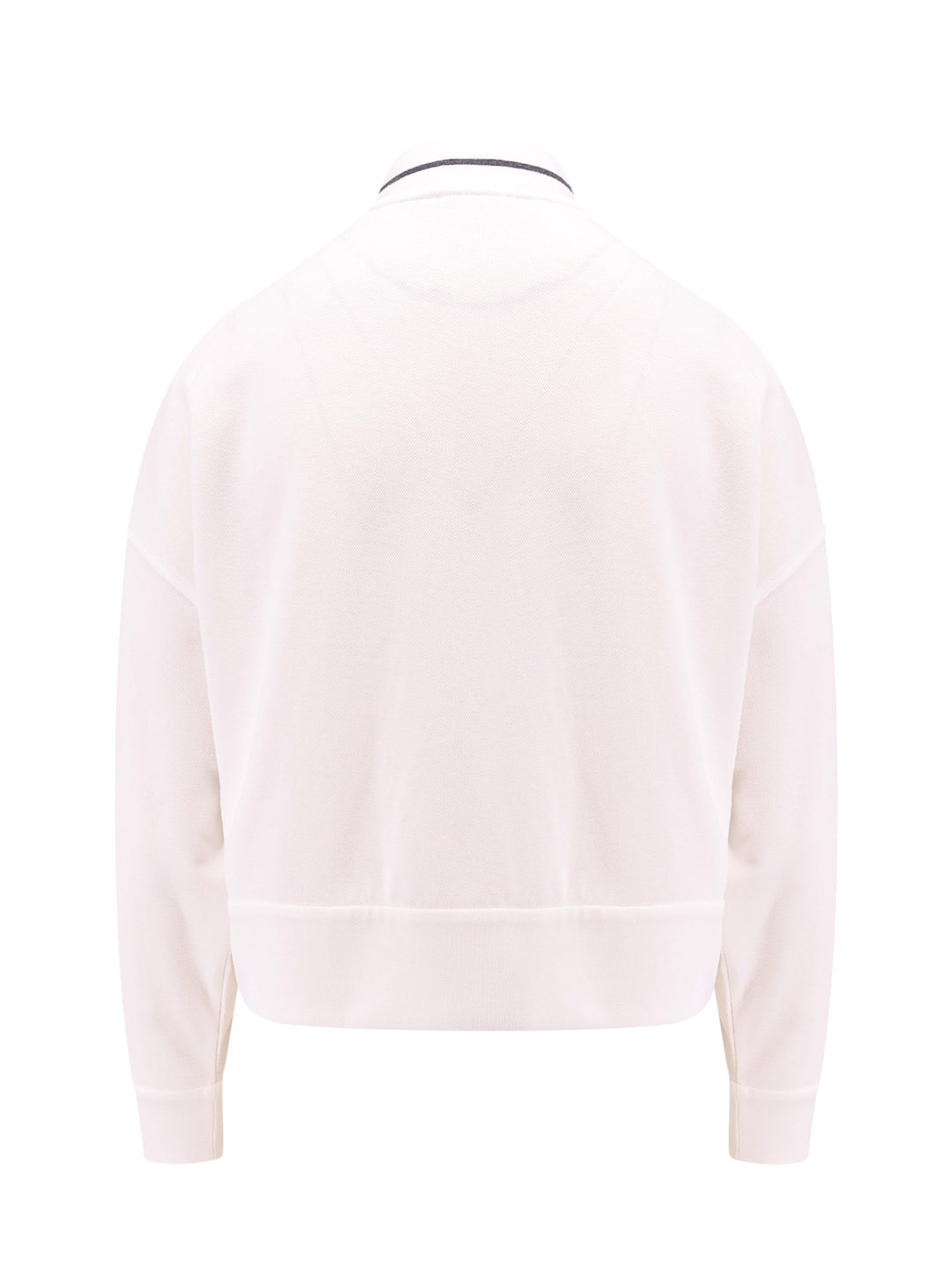 Sweatshirt with zip, double slider and external snap buttons