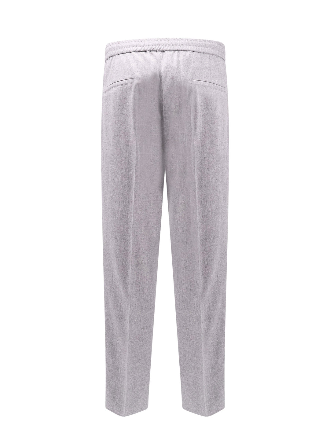 Virgin wool trouser with adjustable drawstring