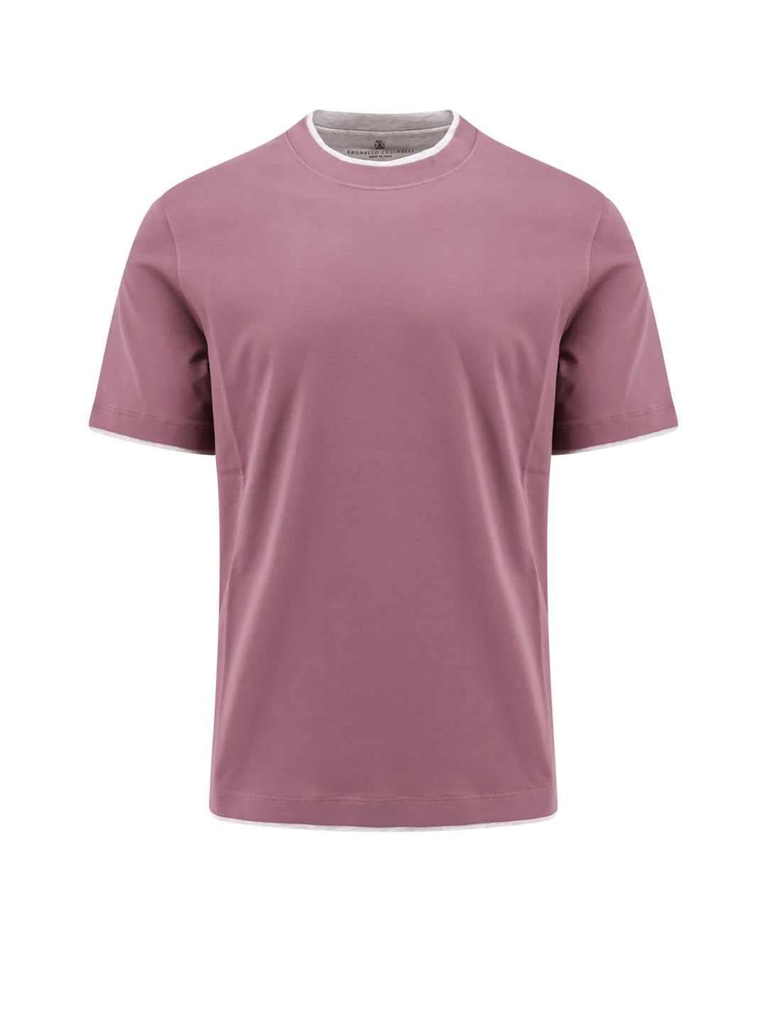 Cotton t-shirt with contrasting profiles