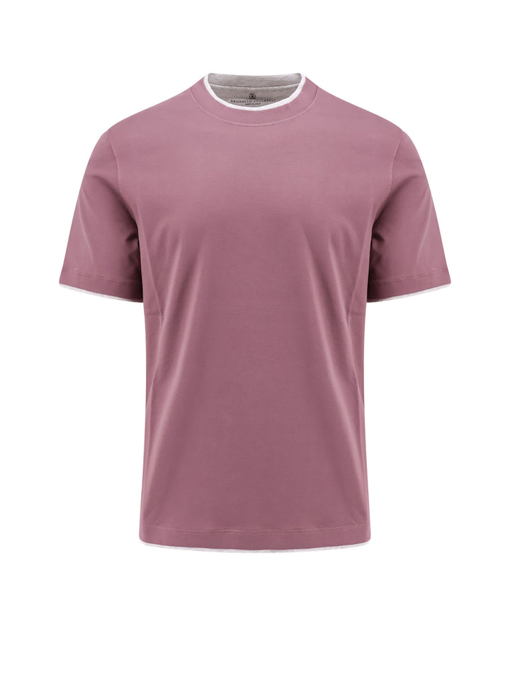 Cotton t-shirt with contrasting profiles