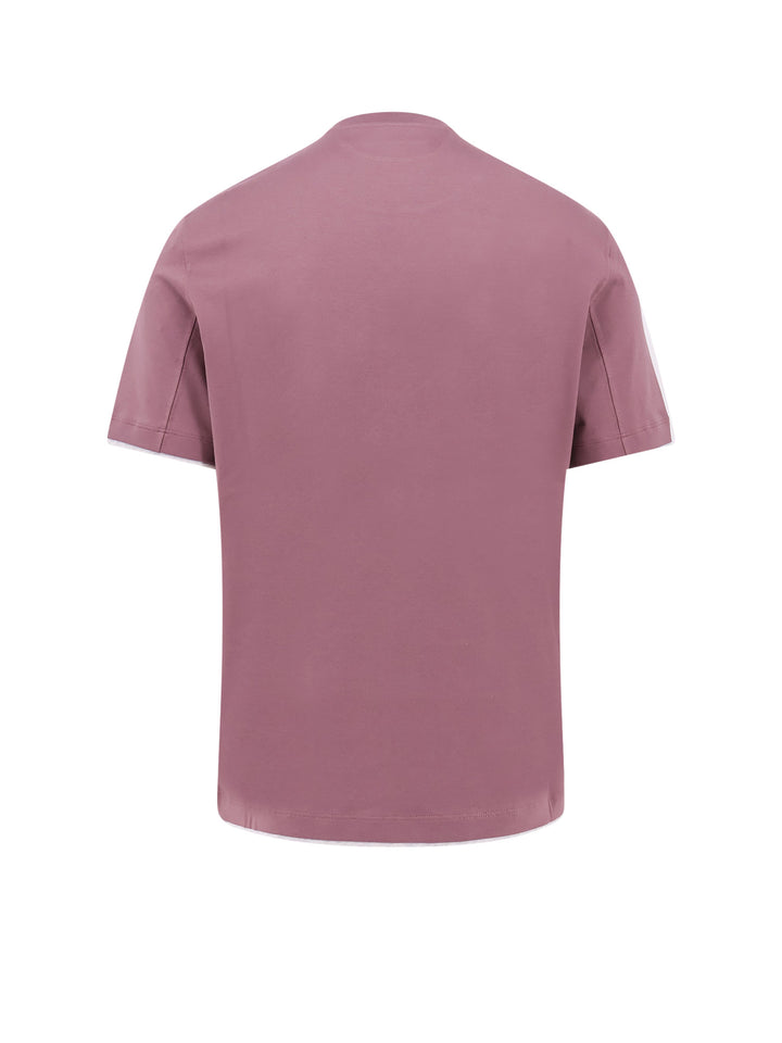 Cotton t-shirt with contrasting profiles