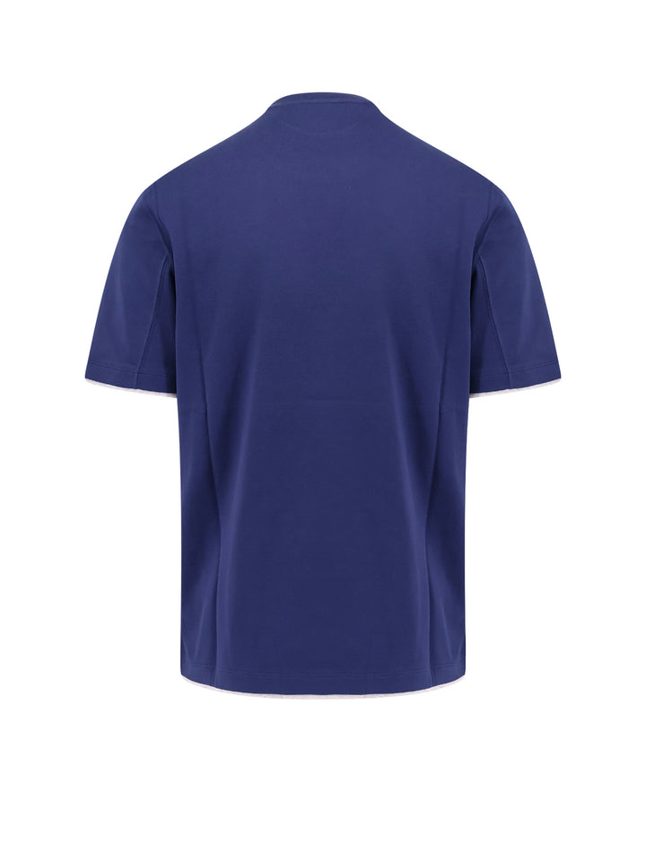 Cotton t-shirt with contrasting profiles