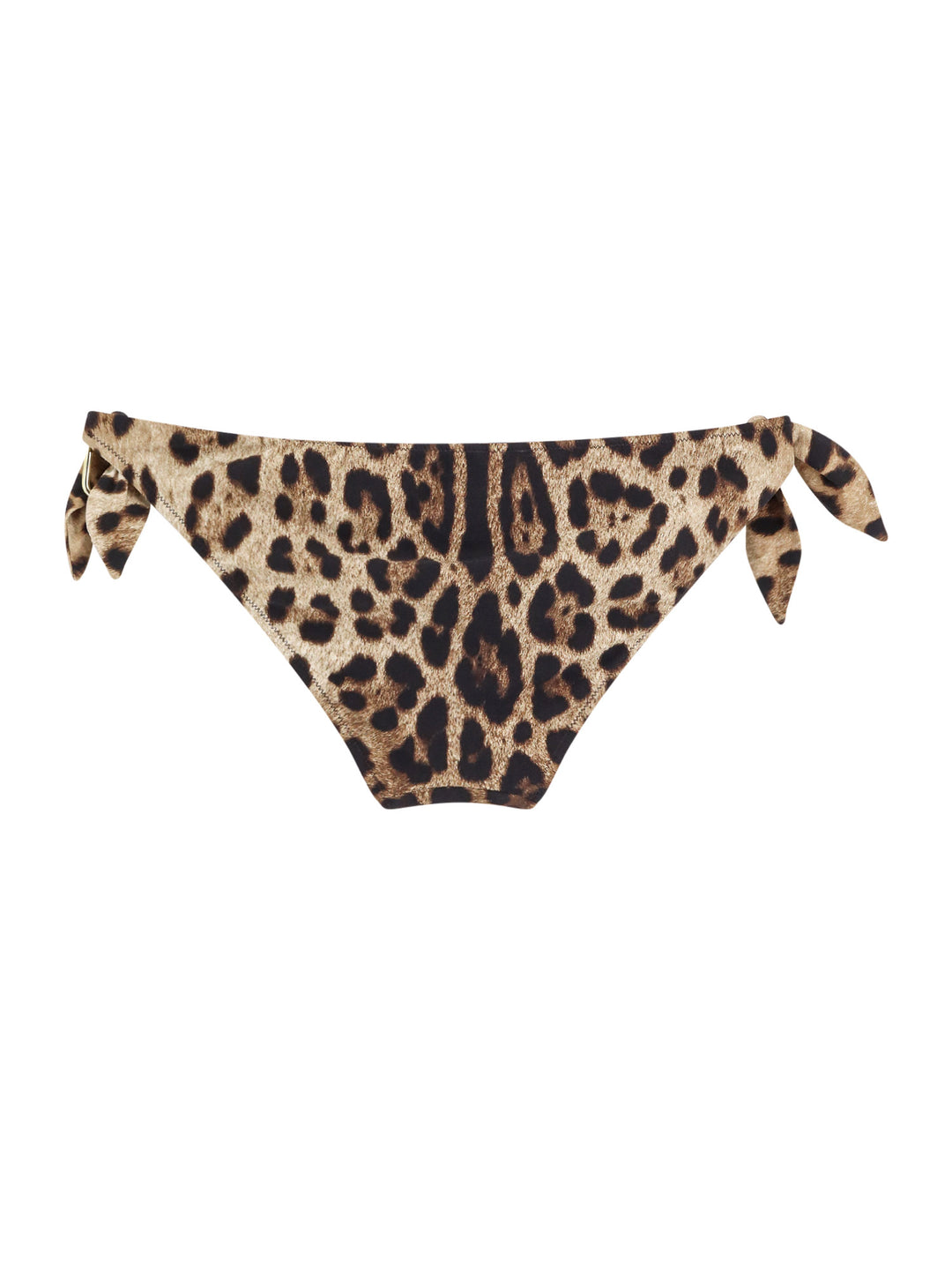 Nylon bikini bottoms with metal logo detail