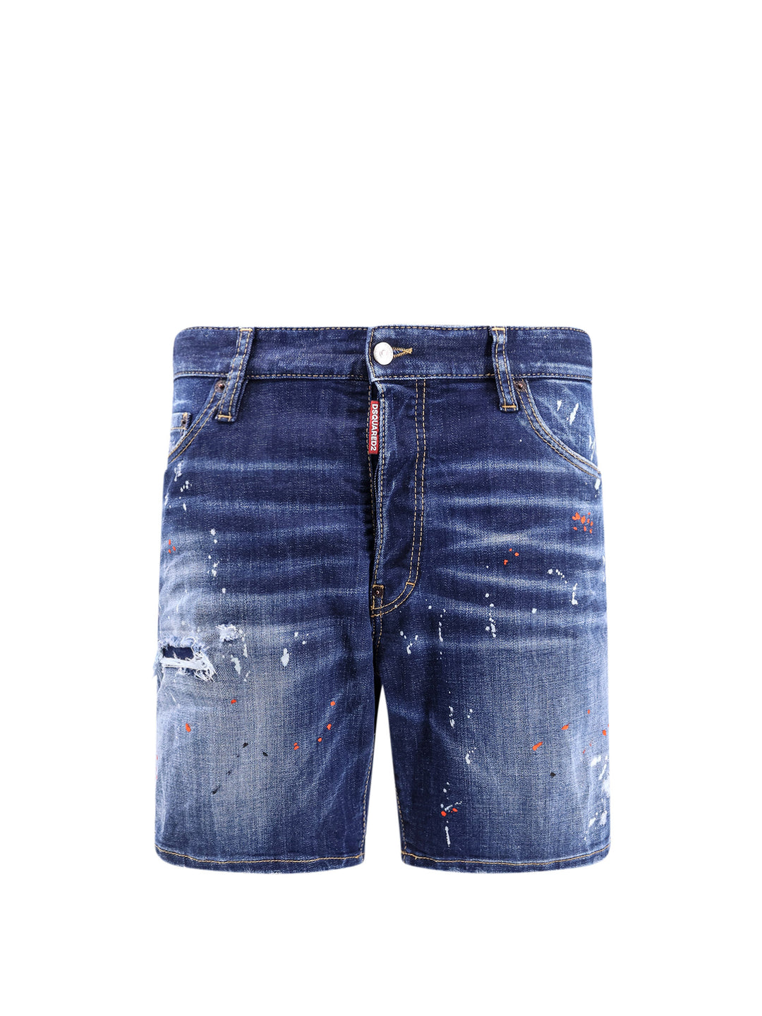 Marine denim five pockets bermuda shorts