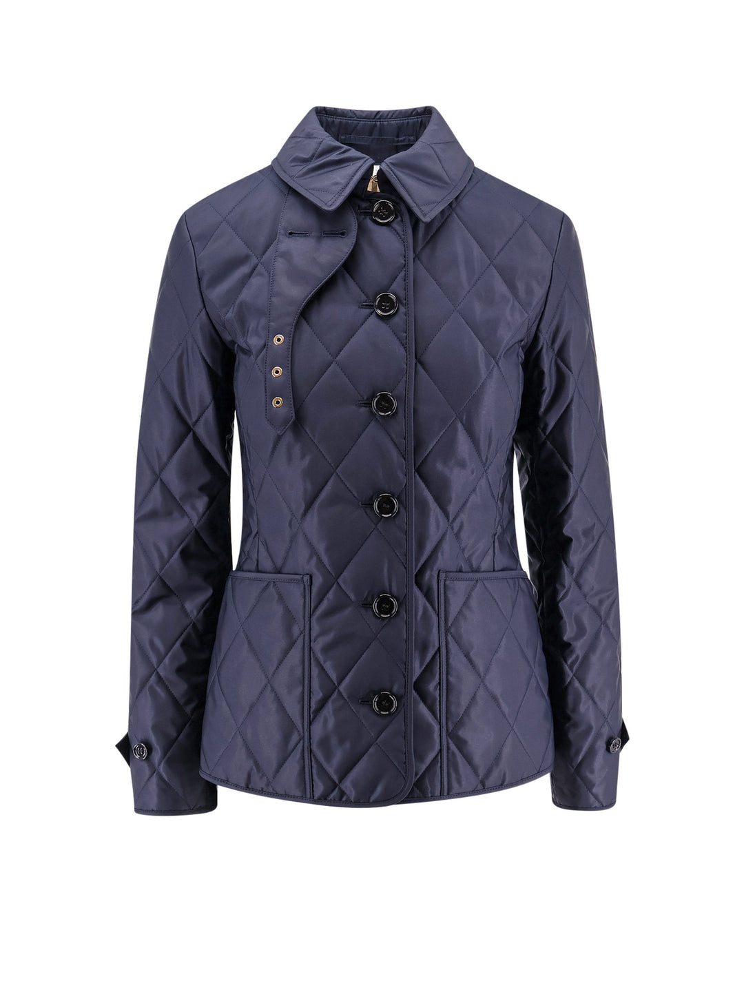 Quilted nylon jacket with Check lining