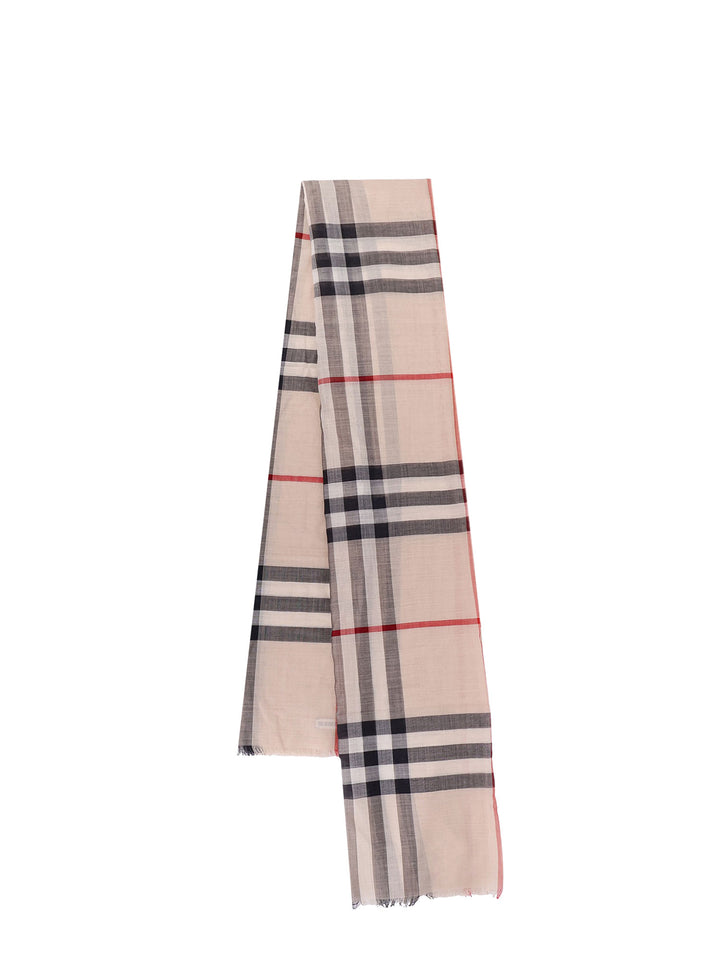 Wool and silk Check scarf