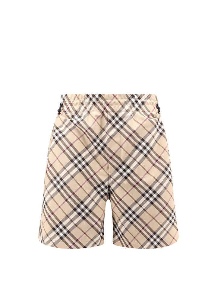 Traditional Check nylon bermuda shorts