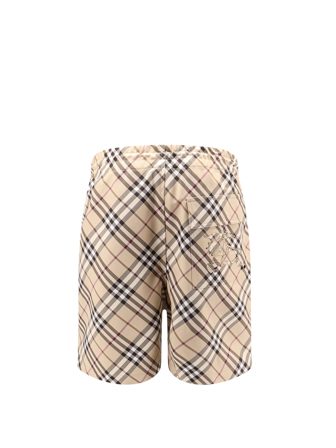 Traditional Check nylon bermuda shorts