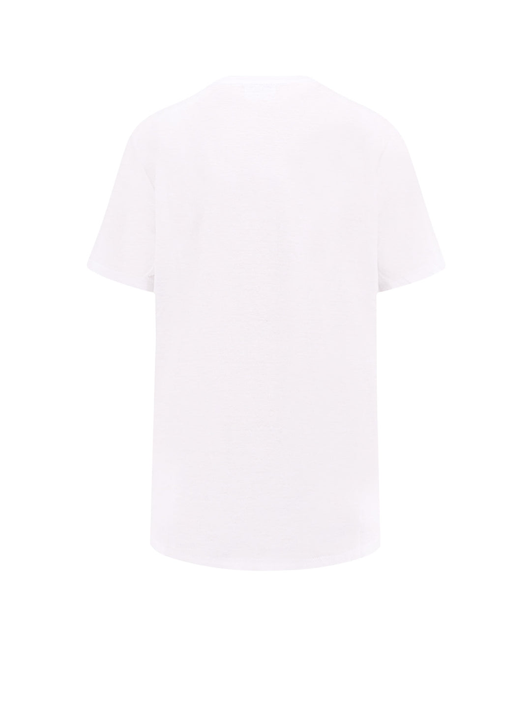 Linen t-shirt with flocked logo