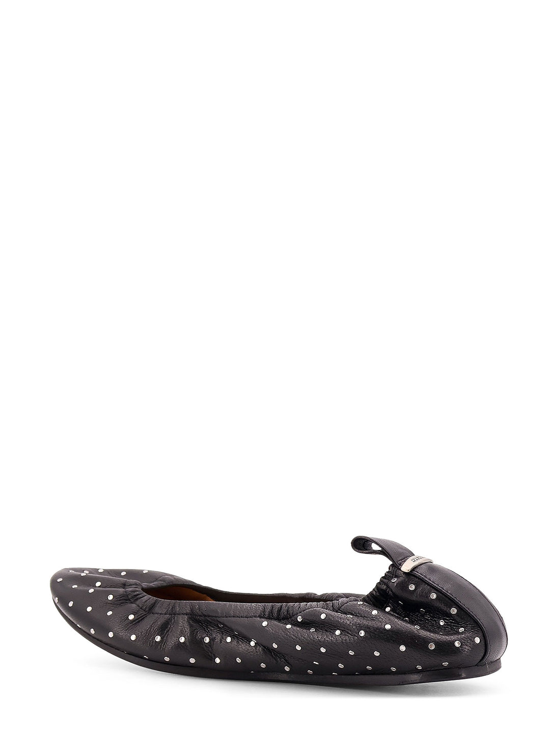 Leather ballerinas with stud detail