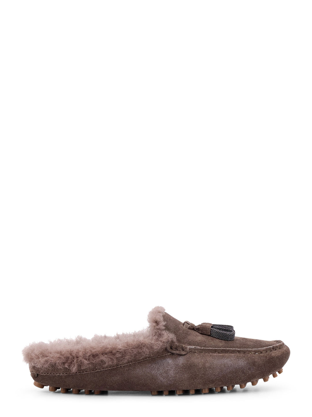 Suede mule loafer