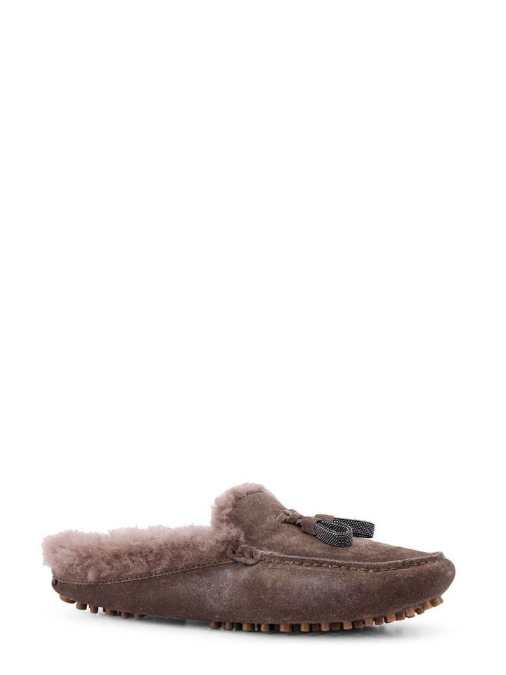 Suede mule loafer