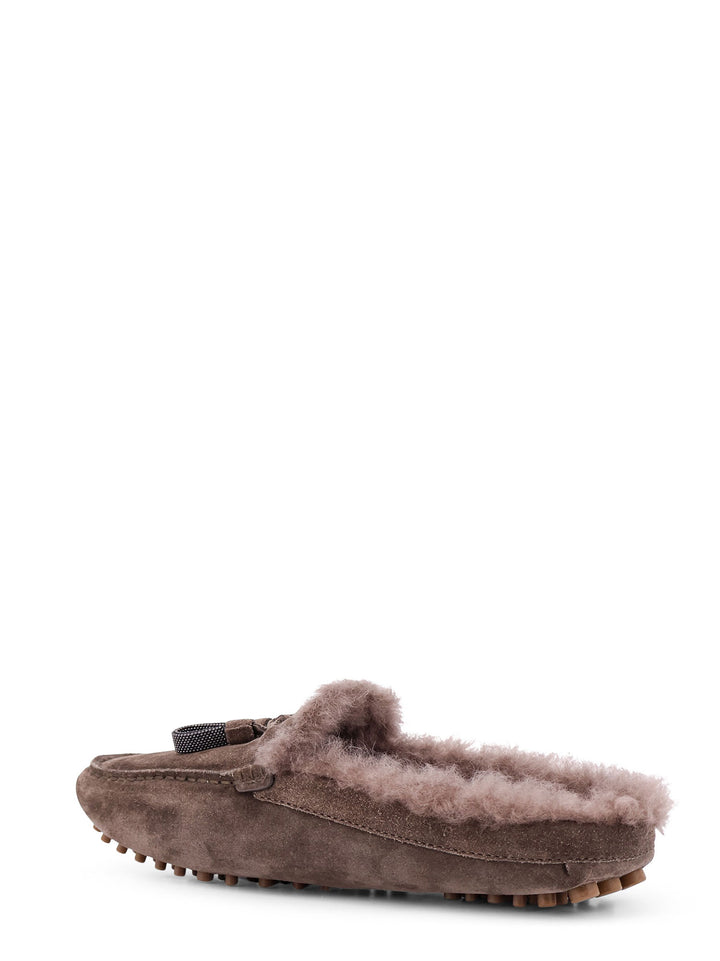 Suede mule loafer