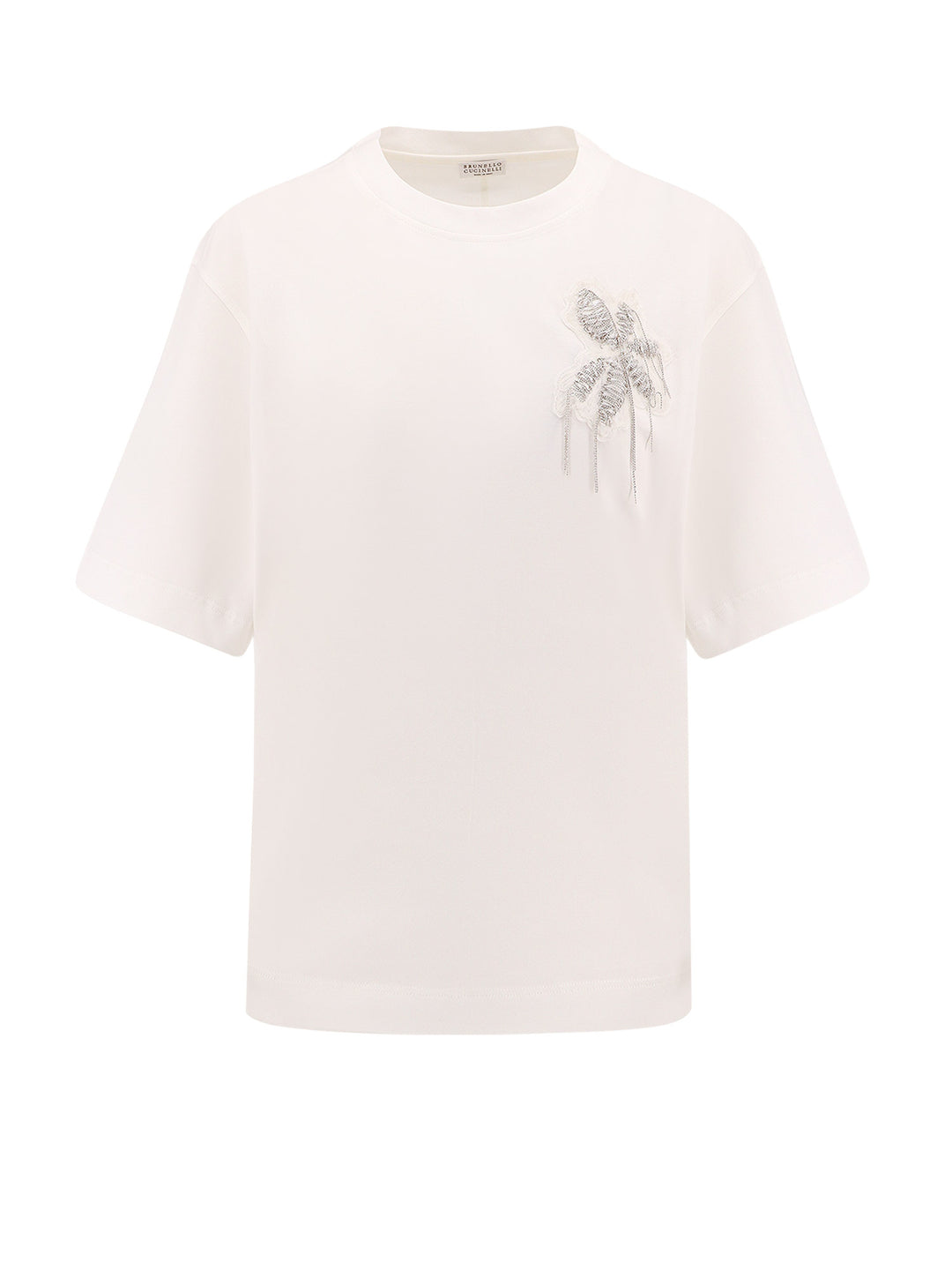 Cotton t-shirt with Precious Flower Crest detail