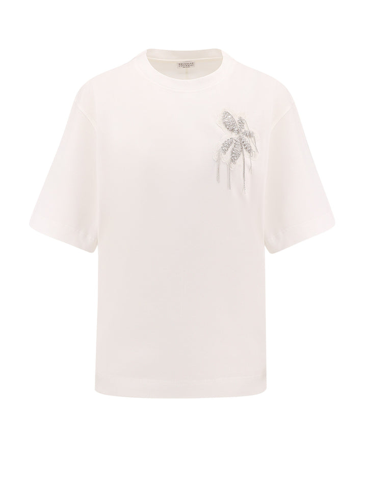 Cotton t-shirt with Precious Flower Crest detail