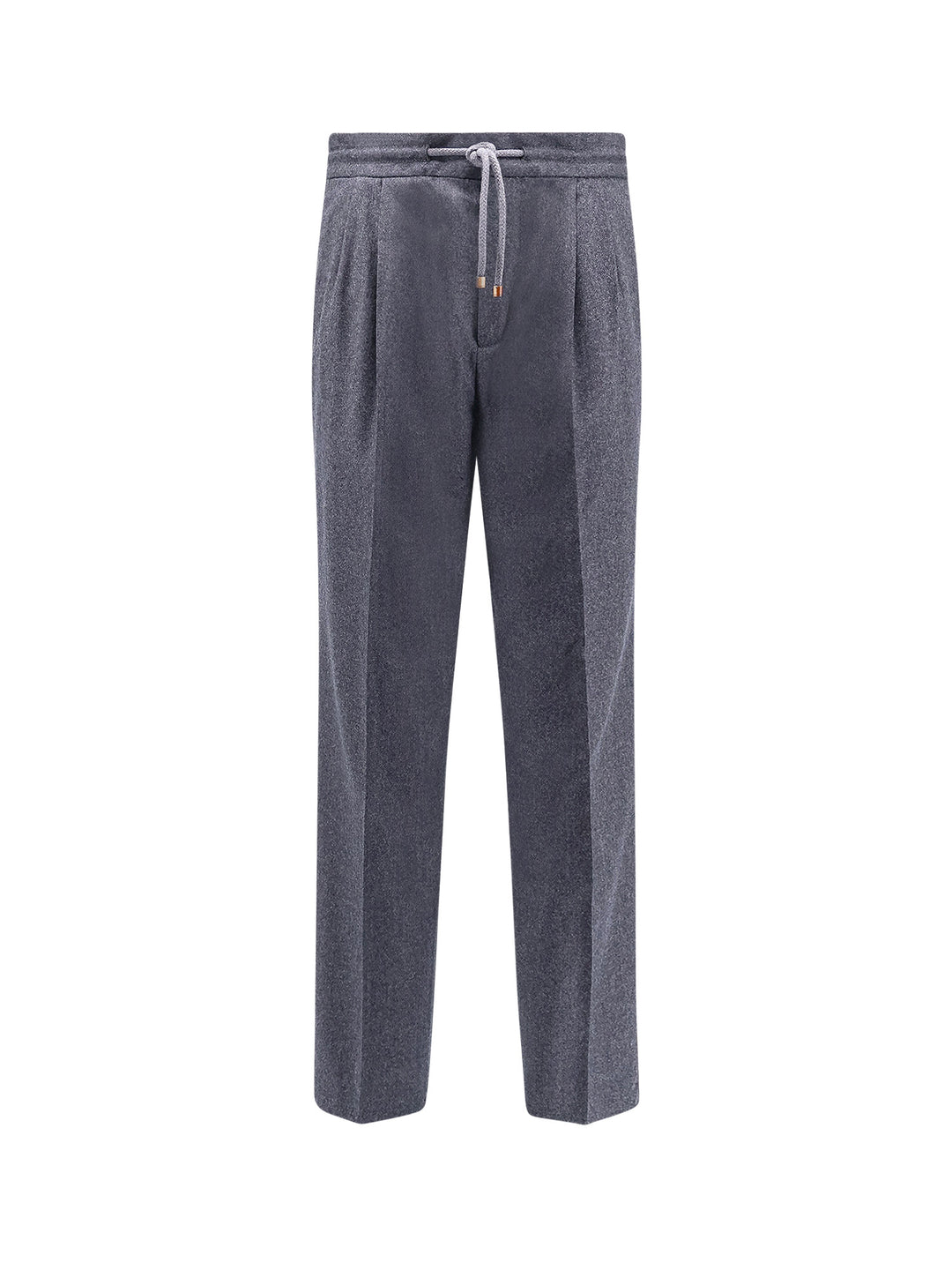 Virgin wool trouser with adjustable drawstring