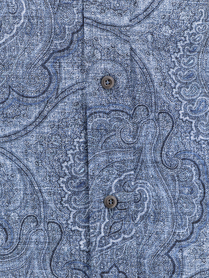 Cotton shirt with Paisley motif