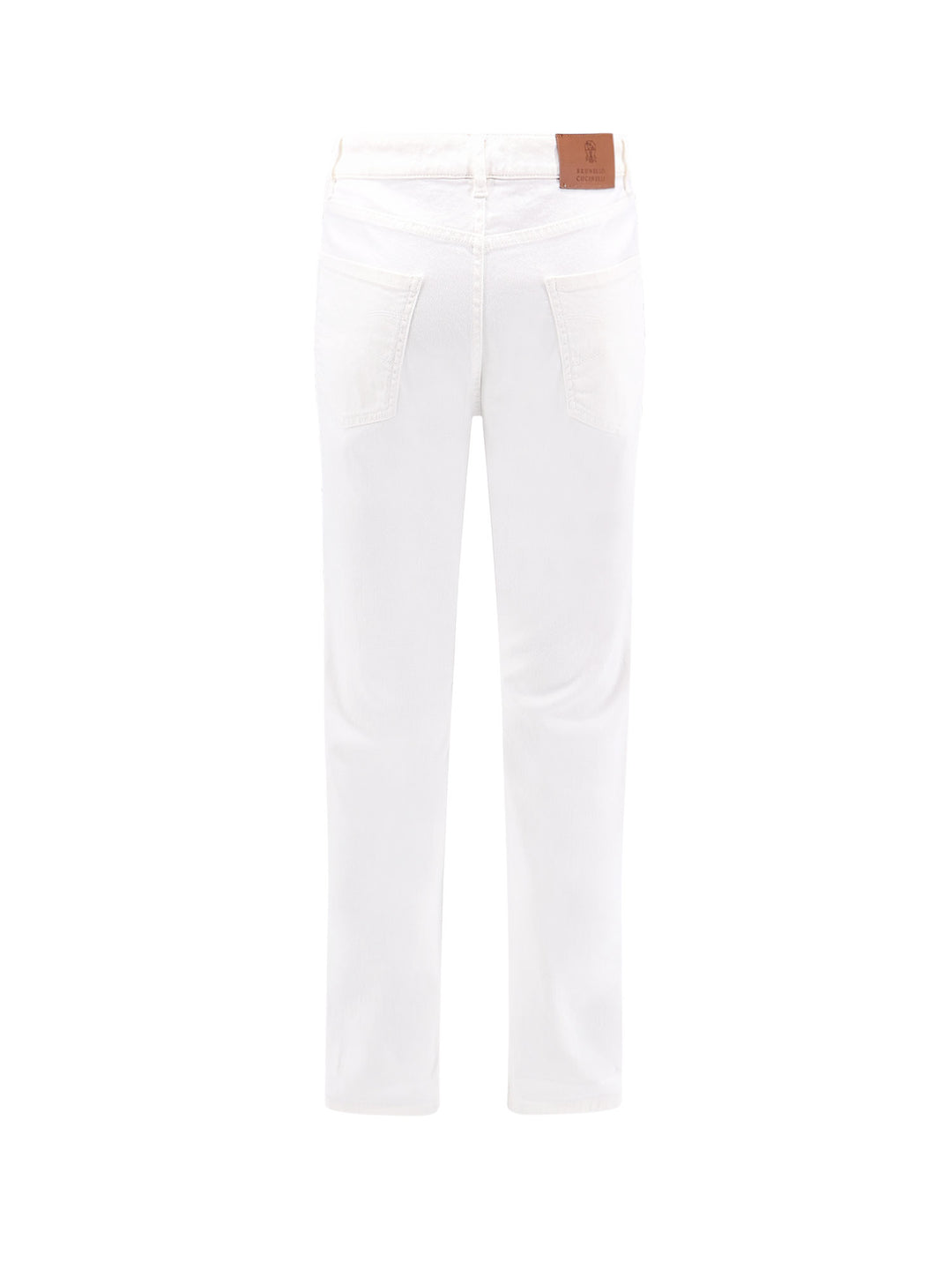 Cotton trouser with embroidered logo