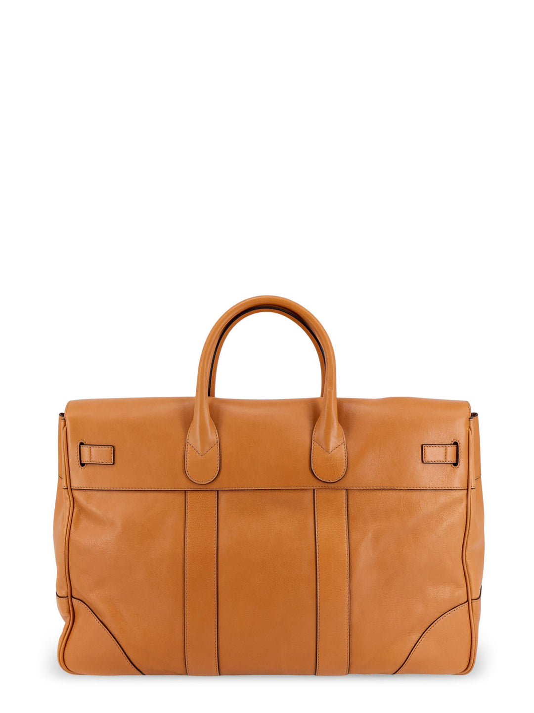 Weekender Country leather duffle bag with frontal logo