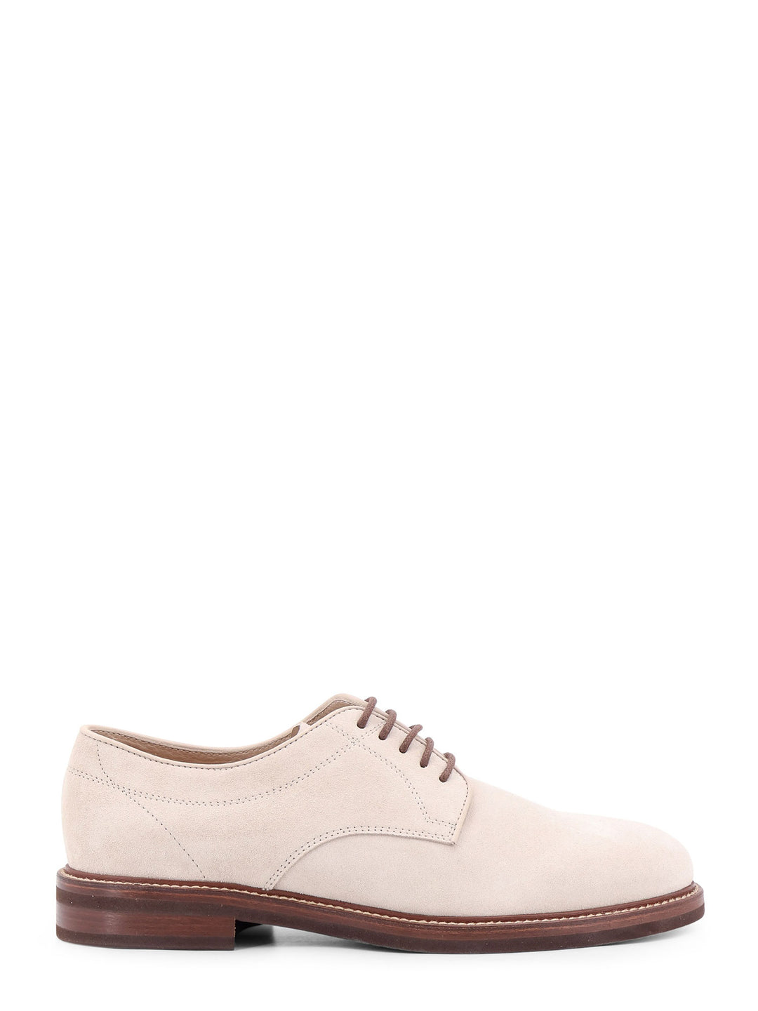 Suede lace-up shoe