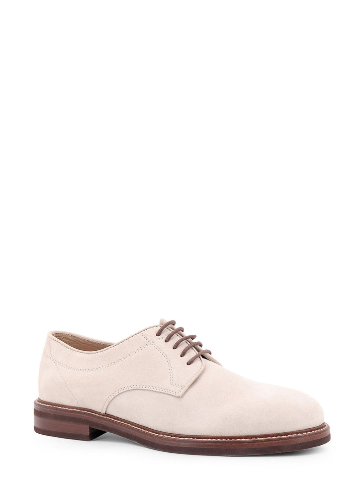 Suede lace-up shoe