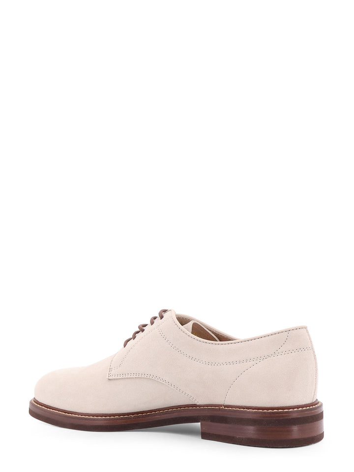 Suede lace-up shoe