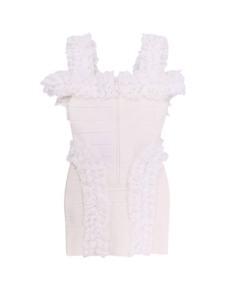 Christopher Kane Residency knitted dress with ruffles