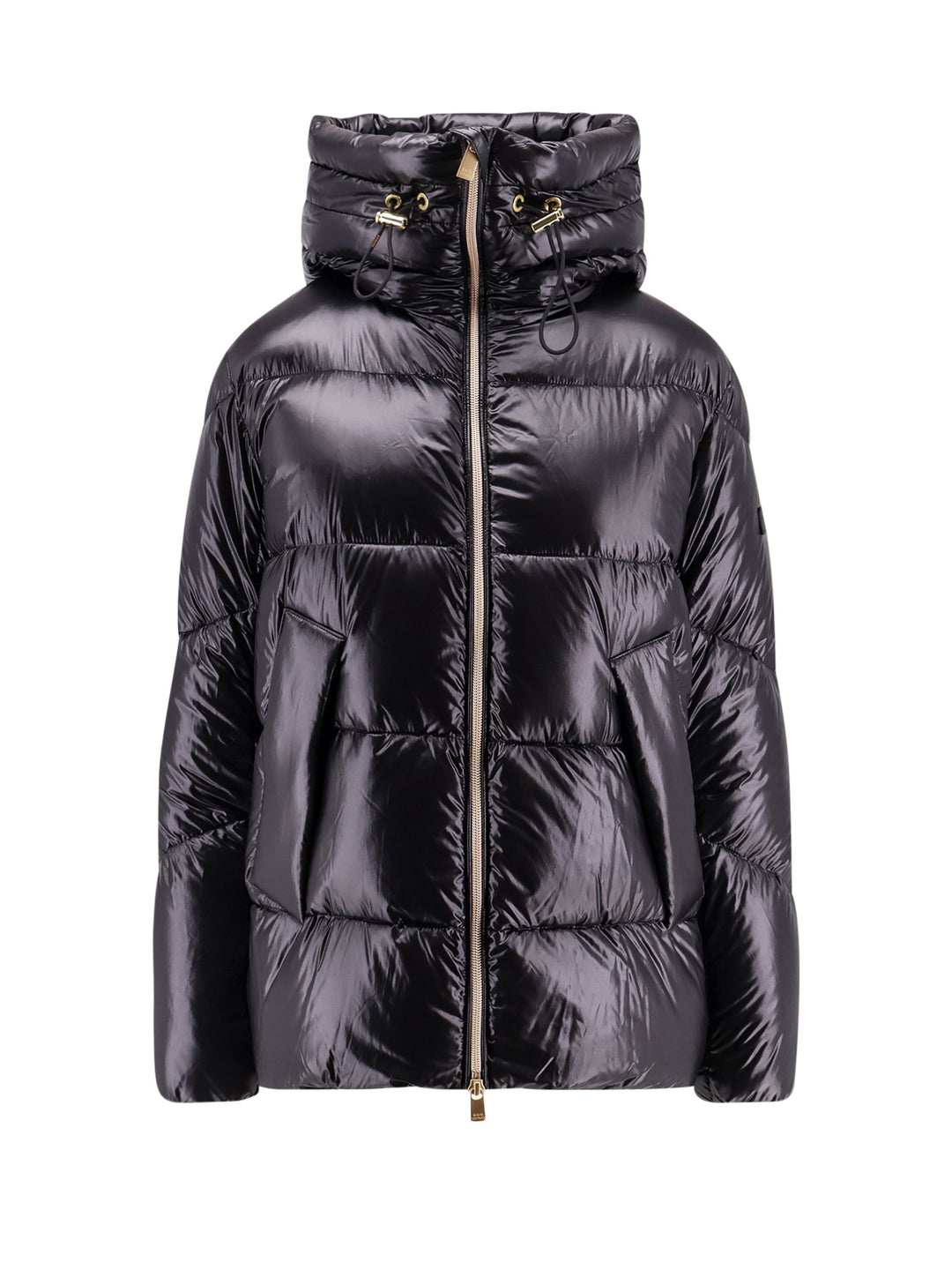 Padded and quilted nylon jacket