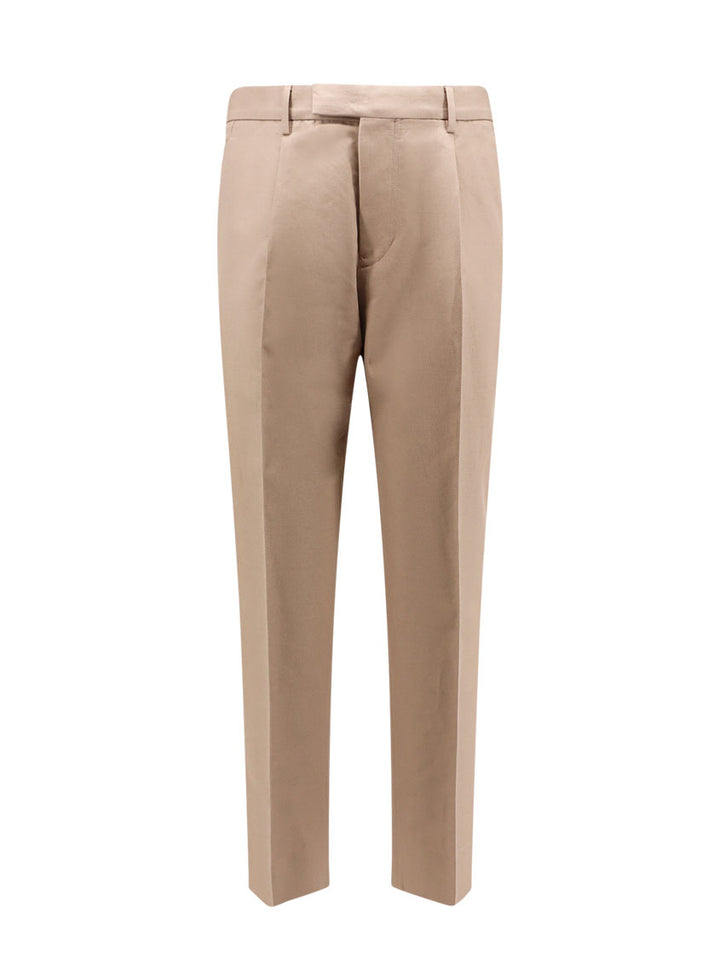 Cotton and linen trouser with frontal pinces