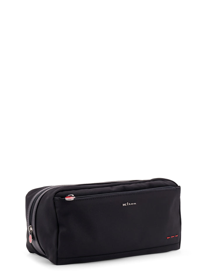 Nylon beauty case with frontal logo