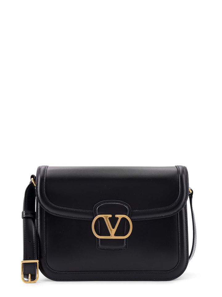 Valentino Garavani 9TO5 Leather Shoulder Bag with VLogo Signature Closure