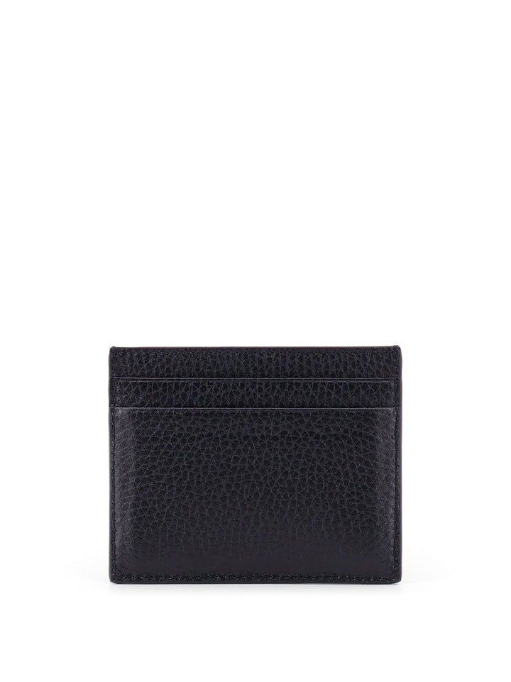 Leather card holder with stud detail