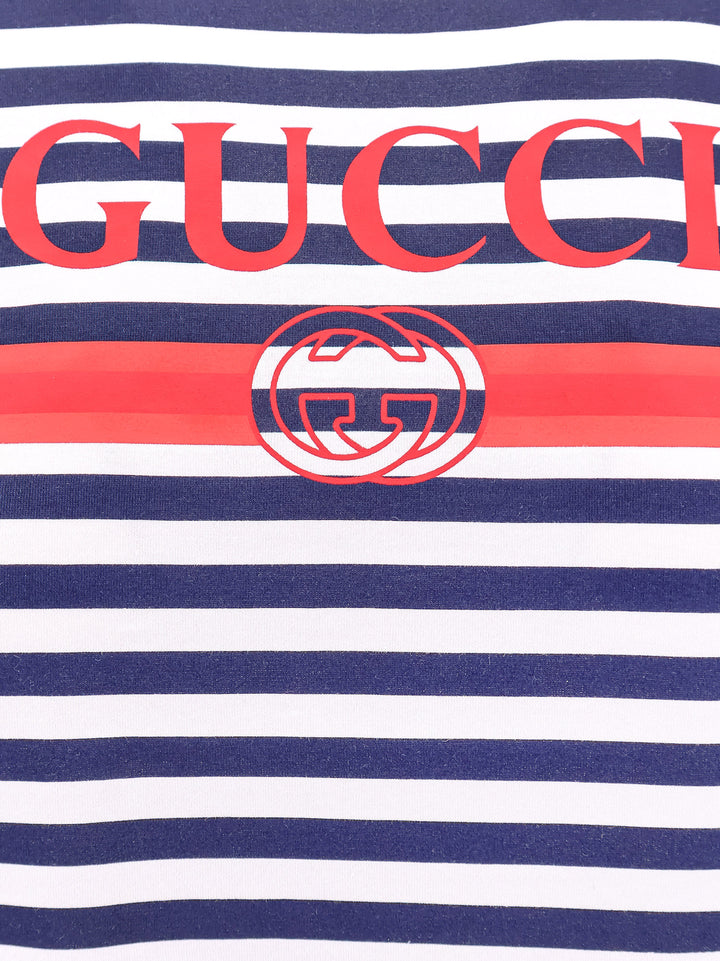 Cotton T-shirt with printed Vintage Gucci logo