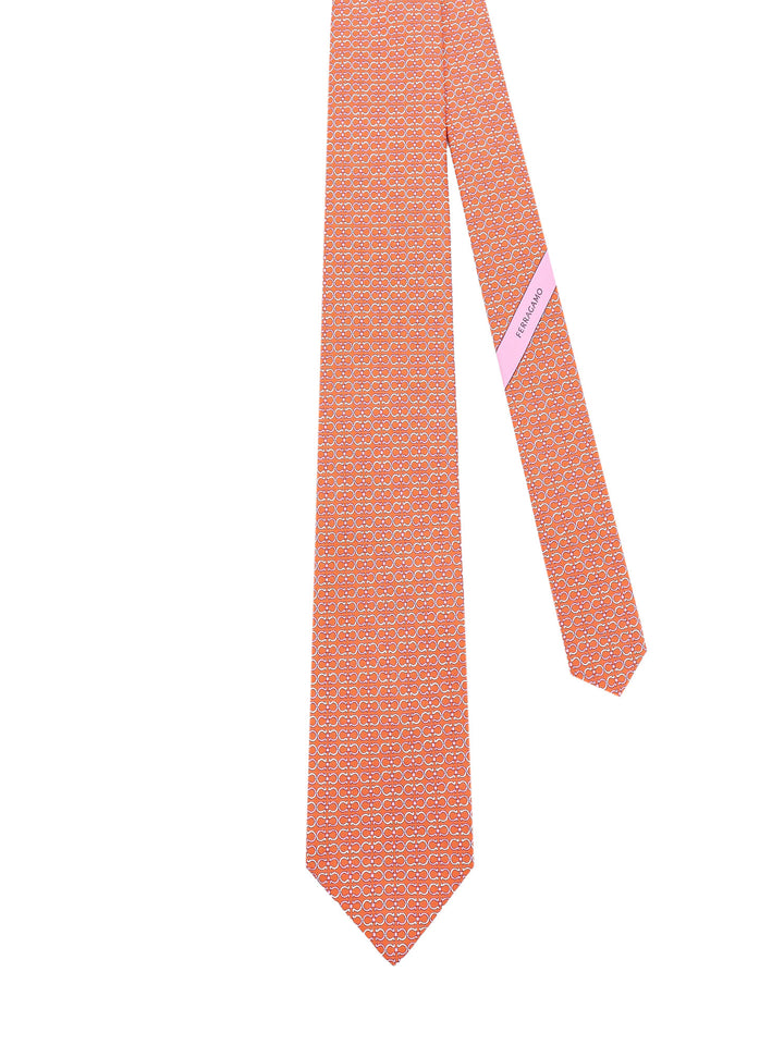 Silk tie with Zelig motif