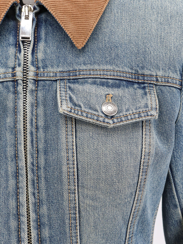 Denim jacket with volant