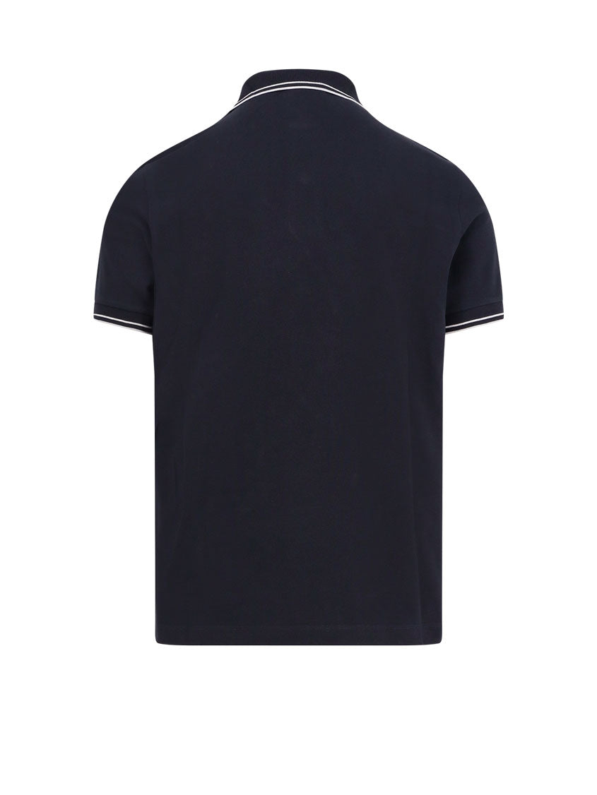 Stretch organic cotton polo shirt