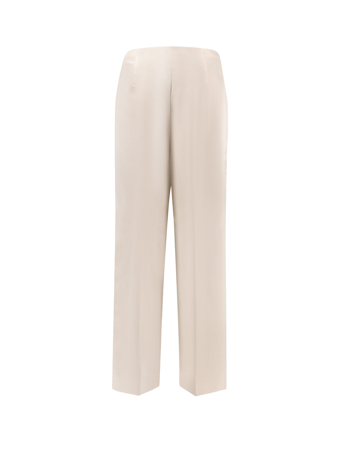 Satin trouser with wide leg