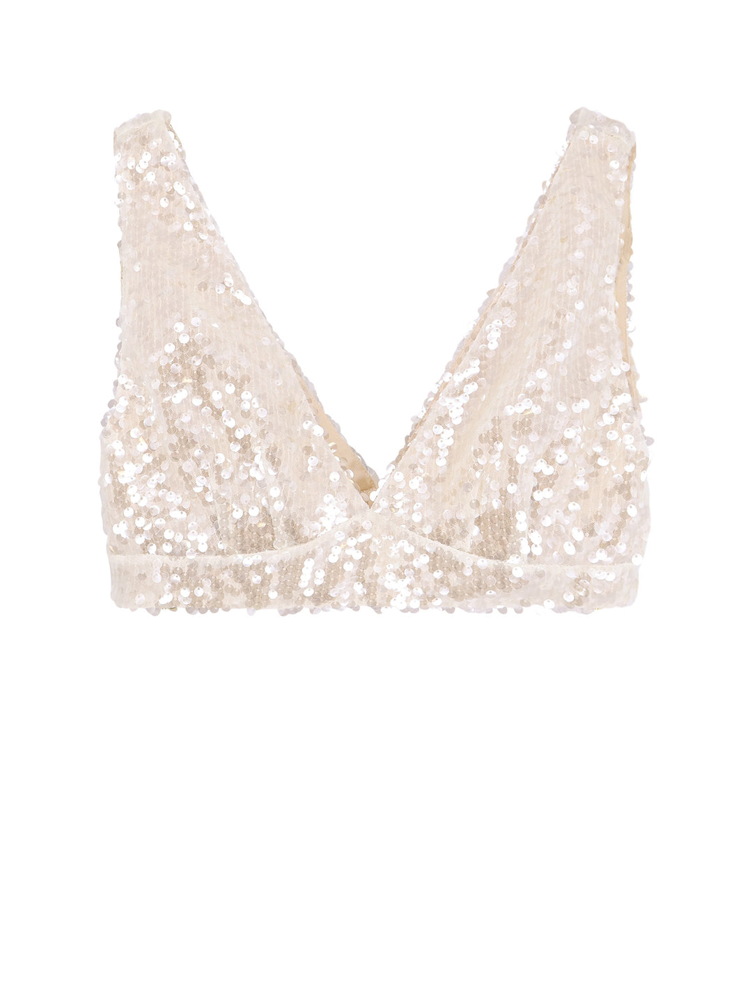 Crop Fit Top with macro sequins