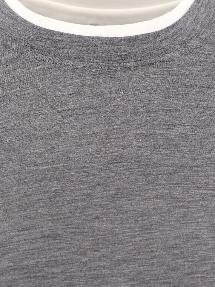 Silk and cotton t-shirt