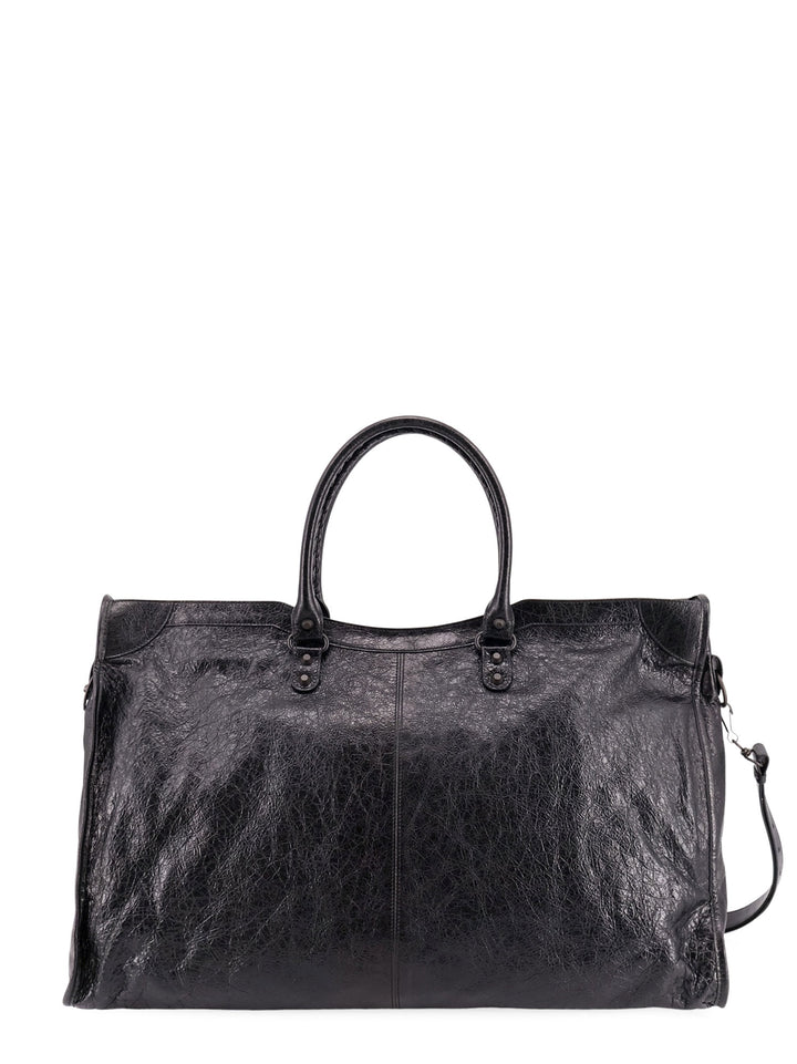 Le City leather handbag with zip pocket detail on the front